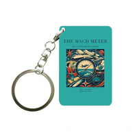 Thumbnail for VINTAGE G4115 - The Mach Meter - Designed Key Chain design on turquoise