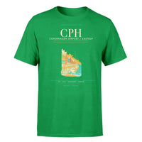 Thumbnail for Copenhagen Airport (CPH) T-Shirt single-side front print in Green | copenhagen-cph-airport-double-side-t-shirt