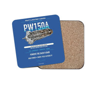 Thumbnail for PW150A design on blue 1 piece coaster