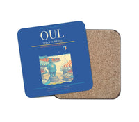 Thumbnail for Oulu Airport (OUL) design on blue 1 piece coaster