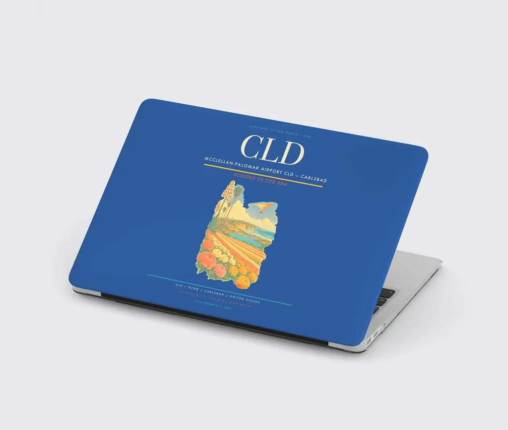 McClellan-Palomar Airport (CLD) design on blue MacBook case