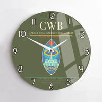 Thumbnail for Afonso Pena International Airport (CWB) design on green army no frame wall clock