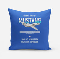 Thumbnail for Cessna Citation Mustang design on blue pillow