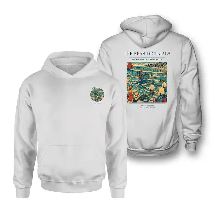 VINTAGE G4328 - The Seaside Trials - Double-Side Hoodie design on white double side