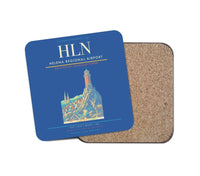 Thumbnail for Helena Regional Airport (HLN) design on blue 1 piece coaster
