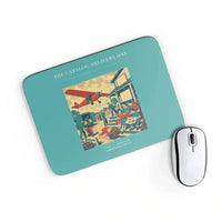 Thumbnail for VINTAGE G4412 - The Catalog Delivery Day - Designed Mouse Pads design on turquoise rectangle