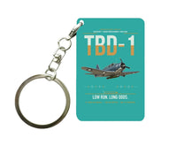 Thumbnail for TBD-1 Devastator design on turquoise designed key chain, double-side print
