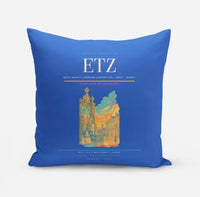 Thumbnail for Metz–Nancy–Lorraine Airport (ETZ) design on blue pillow