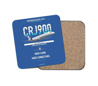 Thumbnail for Bombardier CRJ900 design on blue 1 piece coaster