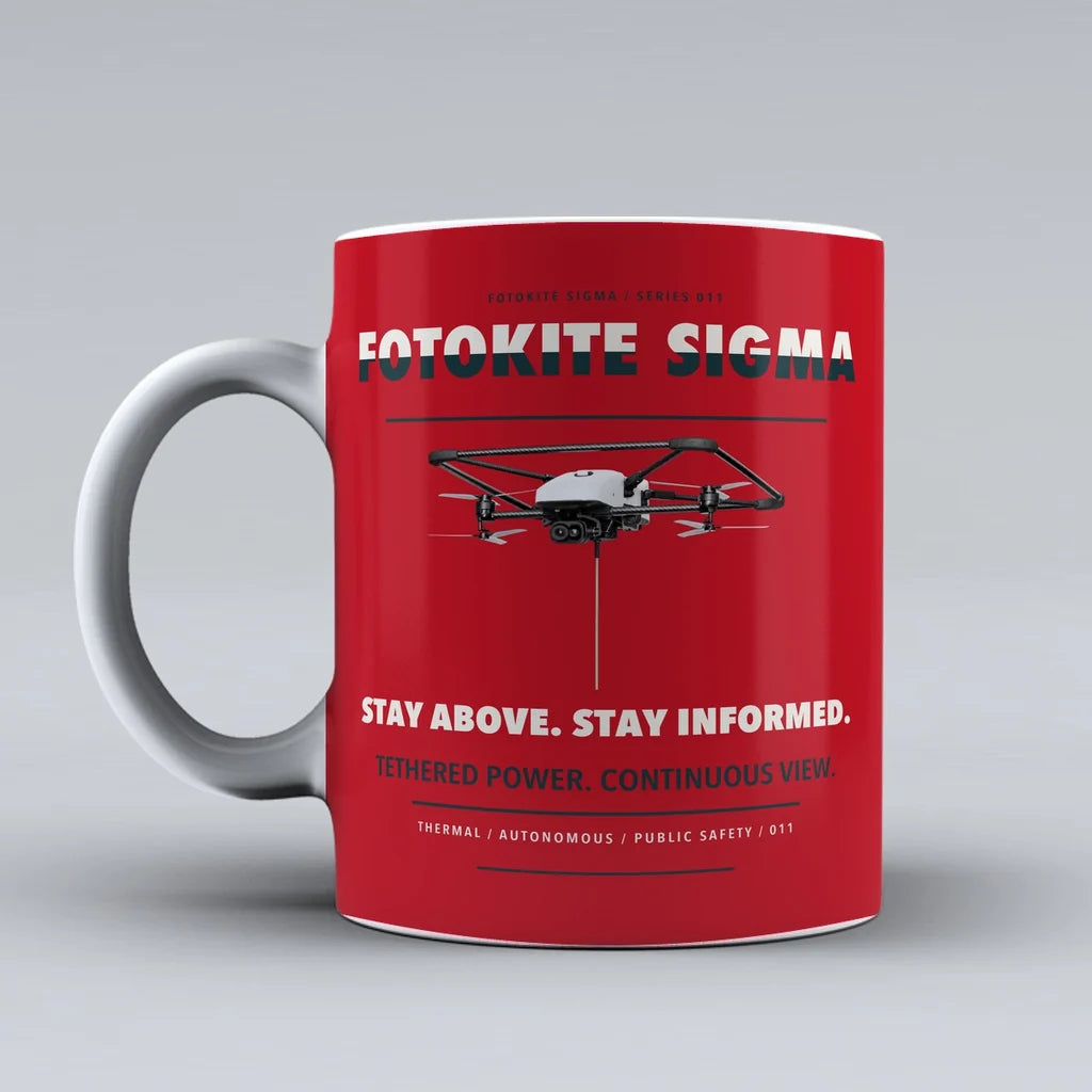 Sigma Mug design on red fotokite
