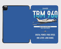 Thumbnail for Daher TBM 960 design on blue ipad tablet case