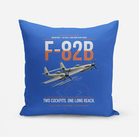 Thumbnail for F-82B Twin Mustang design on blue pillow
