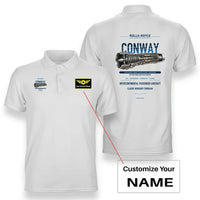 Thumbnail for CONWAY design on white polo with custom name badge