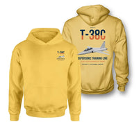Thumbnail for T-38C Talon design on yellow double-side hoodie, double-side print