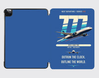 Thumbnail for Boeing 777-200LR design on blue ipad tablet case