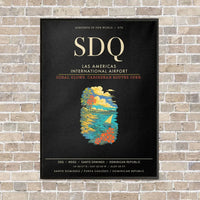 Thumbnail for Las Americas International Airport SDQ - Canvas Framed - Black