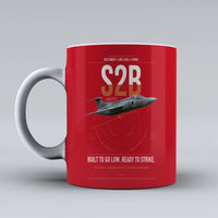 Thumbnail for Blackburn Buccaneer S2B design on red ceramic mug, double-side print
