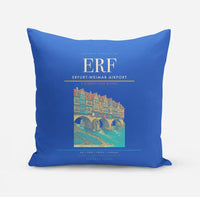 Thumbnail for Erfurt-Weimar Airport (ERF) design on blue pillow