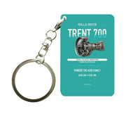 Thumbnail for TRENT 700 Key Chain design on turquoise key chain