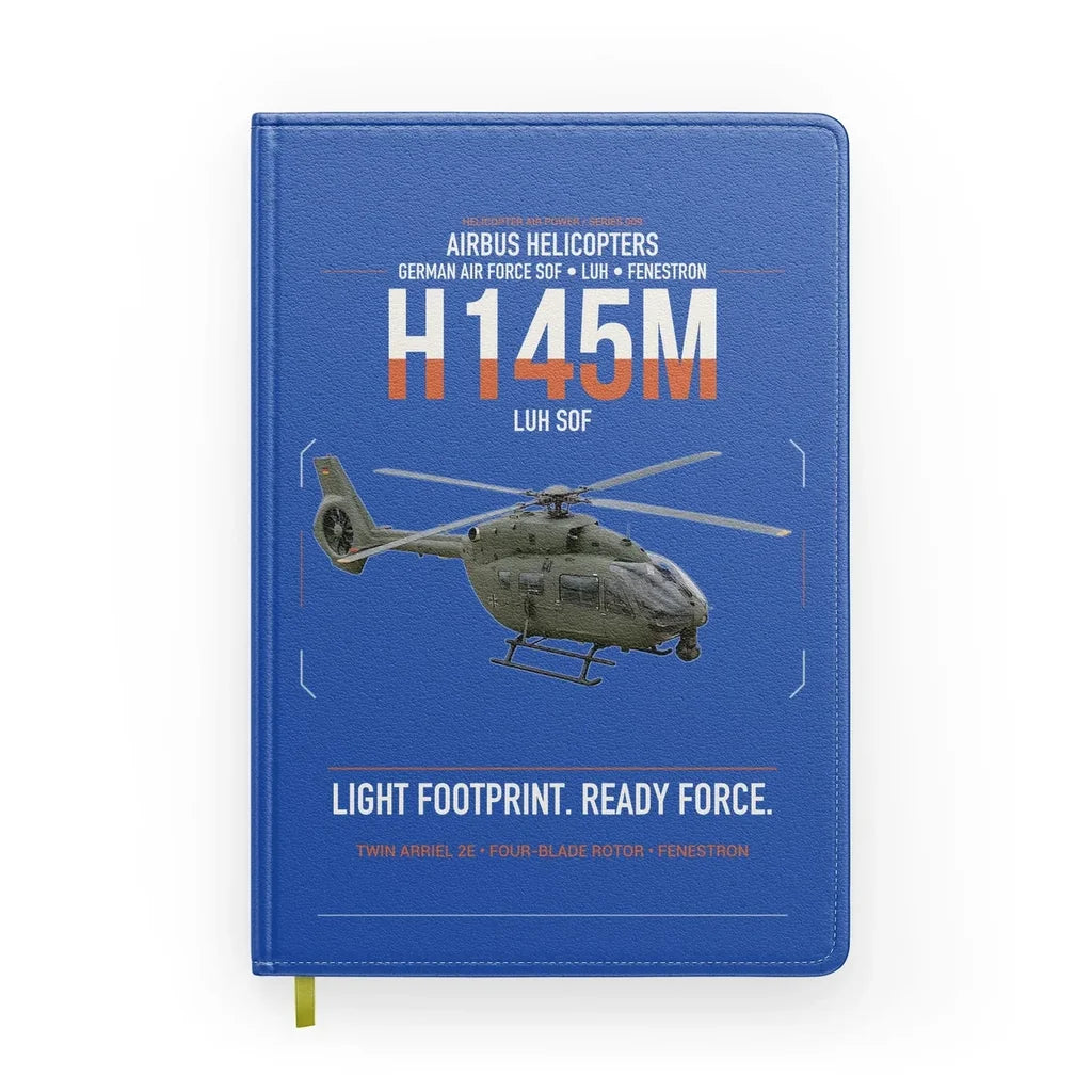 Airbus Helicopters H145M LUH SOF design on blue notebook