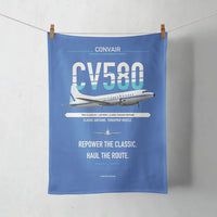 Thumbnail for Convair 580 design on blue towel