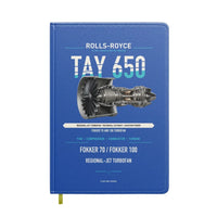 Thumbnail for TAY 650 design on blue notebook