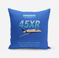 Thumbnail for Bombardier Learjet 45XR design on blue pillow