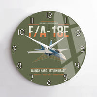 Thumbnail for F-A-18E Super Hornet design on green army no frame wall clock