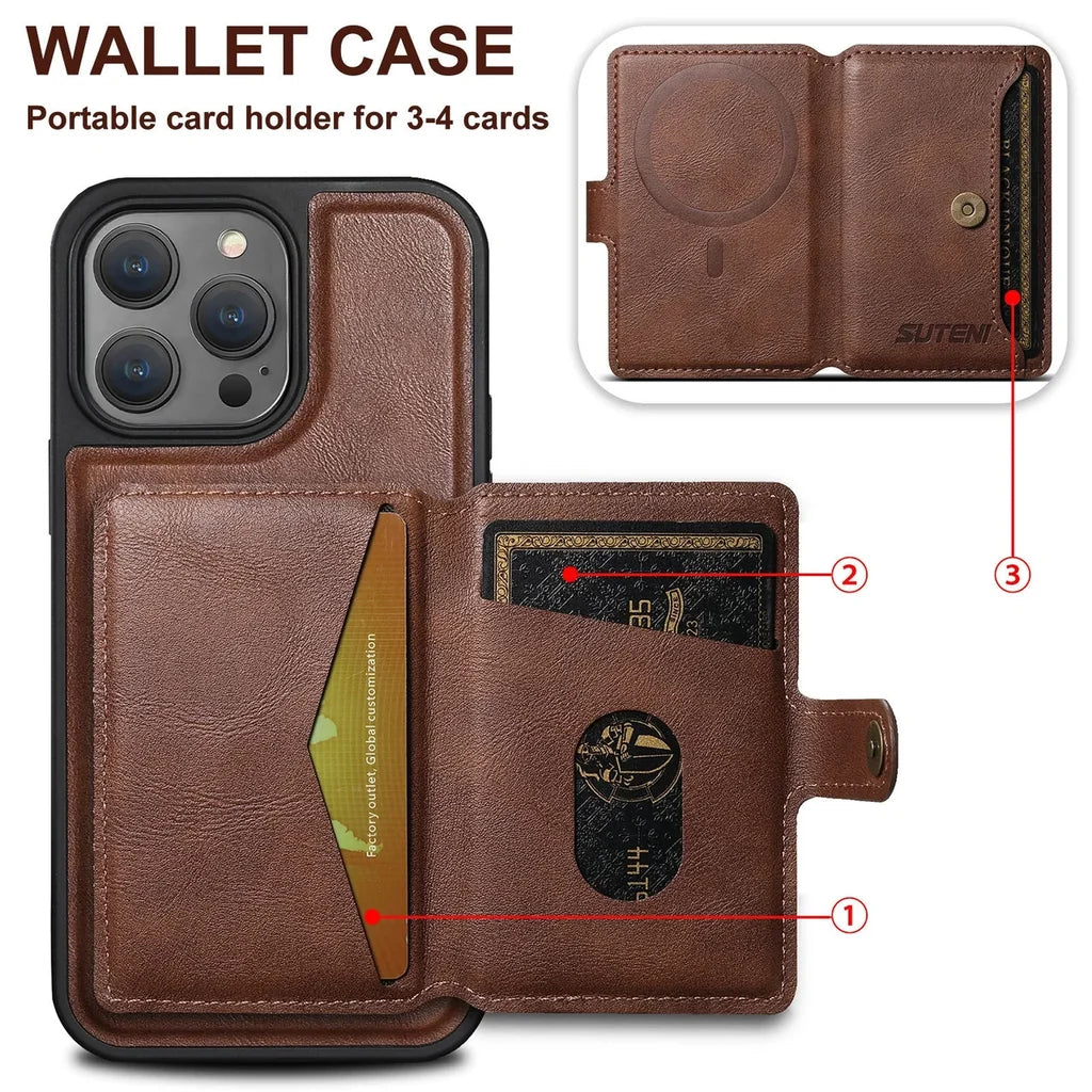 Leather Magsafe Card Holder Case iPhone Case - view 15