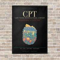 Thumbnail for Cape Town International Airport CPT - Canvas Framed - Black