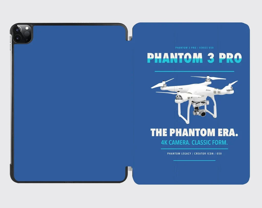 DJI Phantom 3 Professional design on blue ipad tablet case
