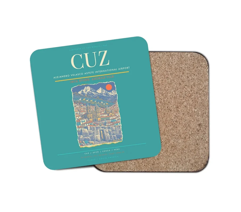 Alejandro Velasco Astete International Airport CUZ Coaster 1-Piece - Turquoise
