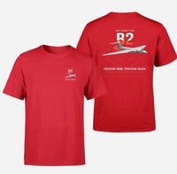 Thumbnail for Handley Page Victor B2 design on red t-shirt, double-side print