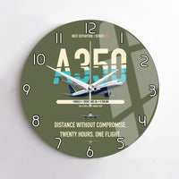 Thumbnail for Airbus A350-900ULR design on green army no frame wall clock