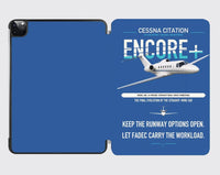 Thumbnail for Cessna Citation Encore+ design on blue ipad tablet case