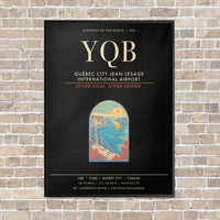 Thumbnail for Quebec City Jean Lesage International Airport YQB - Canvas Framed - Black