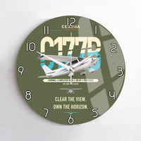 Thumbnail for Cessna 177B Cardinal design on green army no frame wall clock