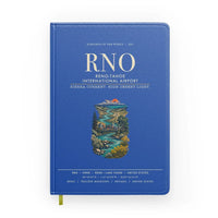 Thumbnail for Reno-Tahoe International Airport (RNO) design on blue notebook
