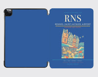 Thumbnail for Rennes–Saint-Jacques Airport (RNS) design on blue ipad tablet case