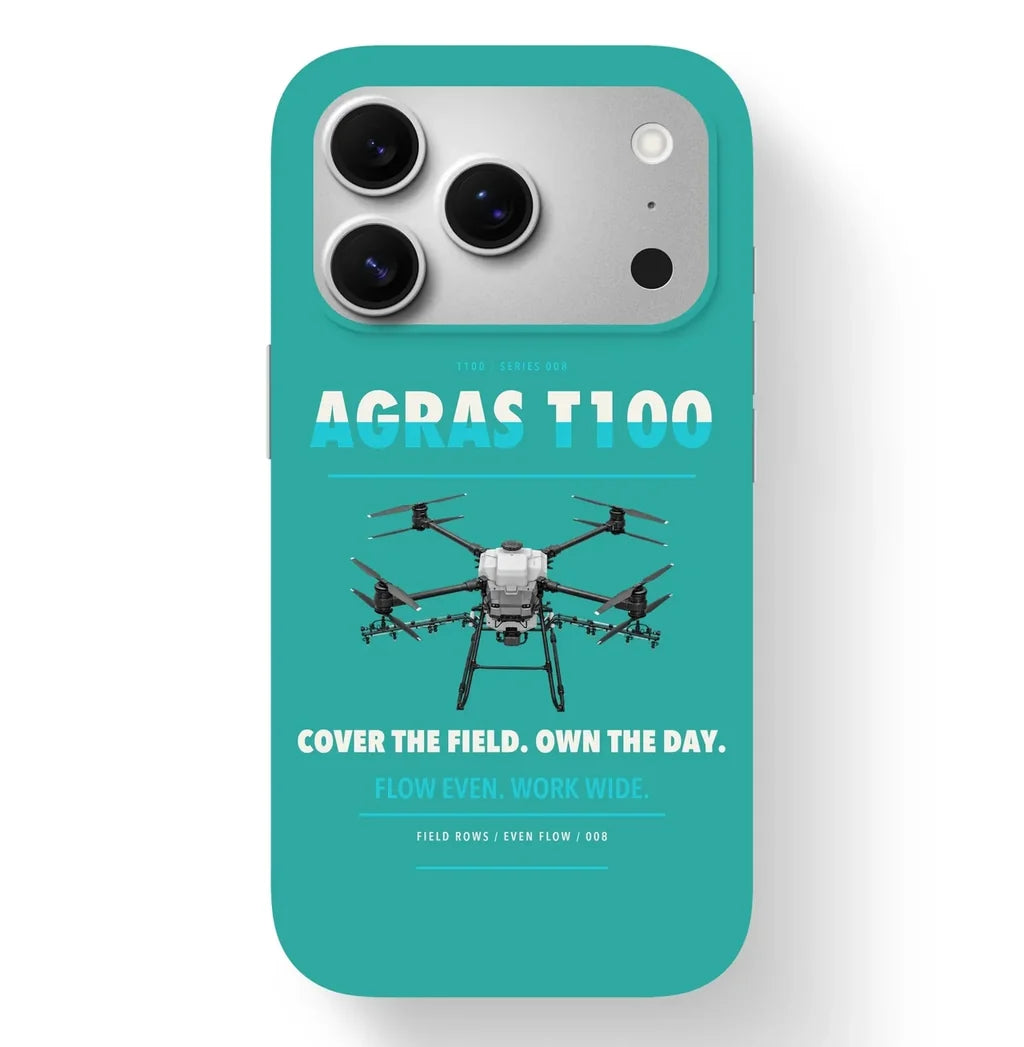 DJI Agras T100 Case design on turquoise iphone case