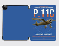 Thumbnail for PZL P.11c design on blue ipad tablet case