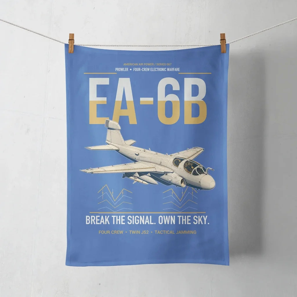EA-6B Prowler design on blue towel
