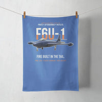 Thumbnail for F6U-1 Pirate Fire Built in the Tail design on blue towel