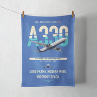 Thumbnail for Airbus A330-900neo design on blue towel