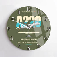 Thumbnail for Airbus A220-300 design on green army no frame wall clock