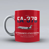 Thumbnail for EA-37B Compass Call design on red ceramic mug, double-side print