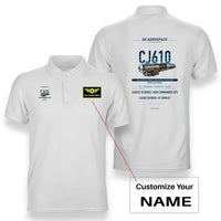 Thumbnail for CJ610 design on white polo with custom name badge
