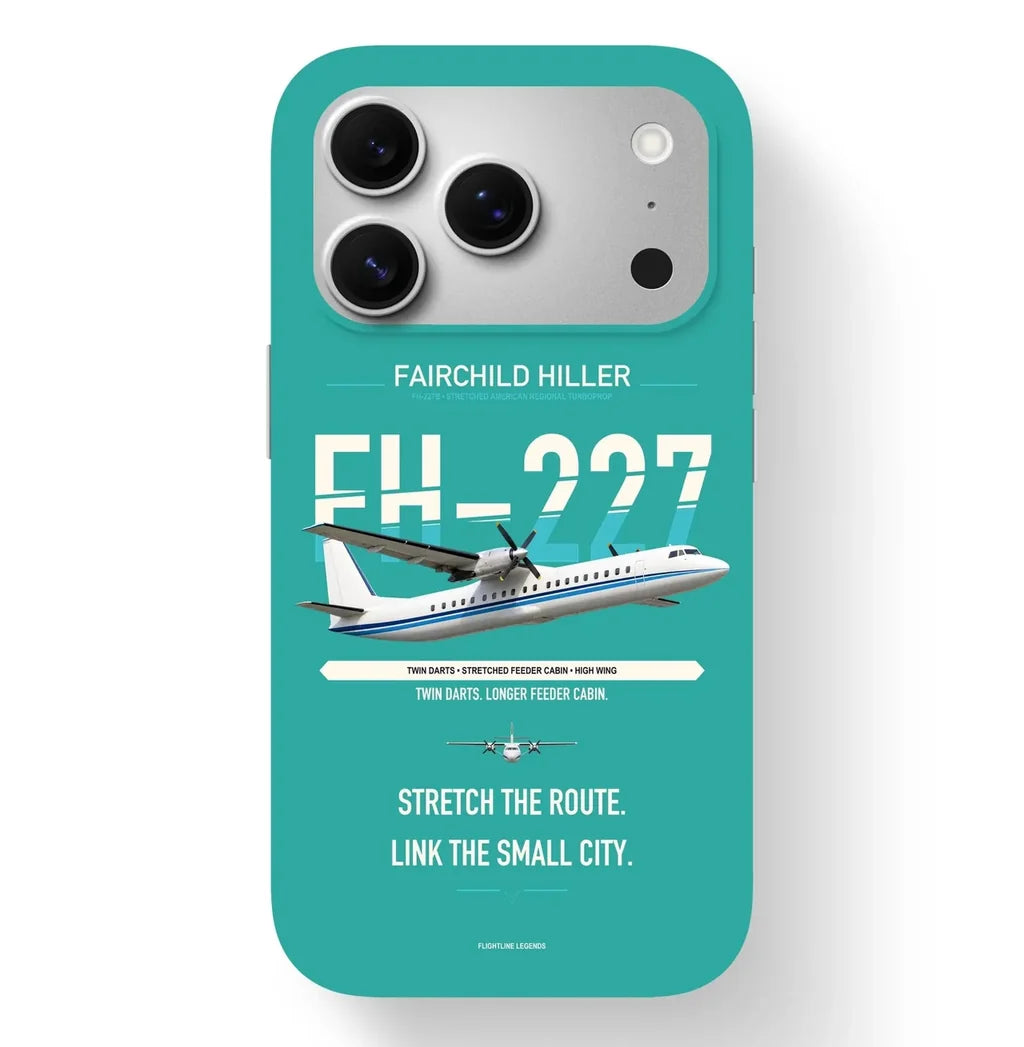 Fairchild Hiller FH-227B Case design on turquoise iphone case