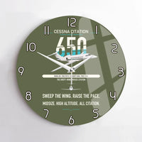 Thumbnail for Cessna Citation 650 - Citation III design on green army no frame wall clock