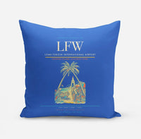 Thumbnail for Lome-Tokoin International Airport (LFW) design on blue pillow